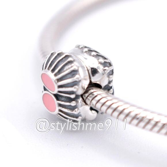 Rare Authentic PANDORA Pink Enamel Clip - 790578EN24 - Picture 3 of 15